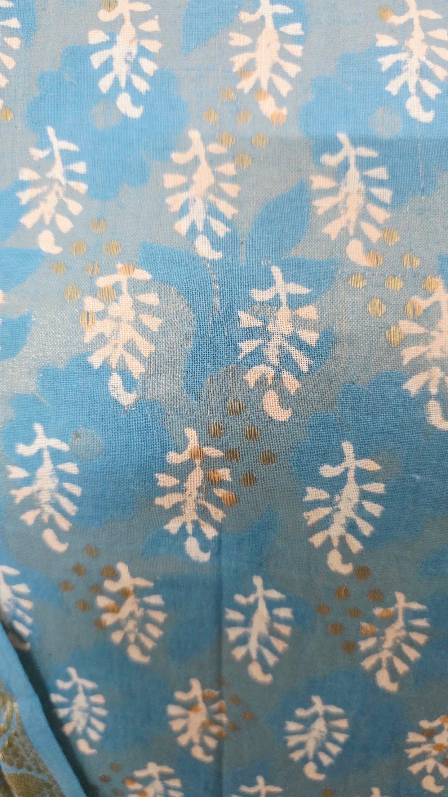 Firozi Blue Pure Cotton Maheshwari Bagh Printed Suit with Dupatta MH52