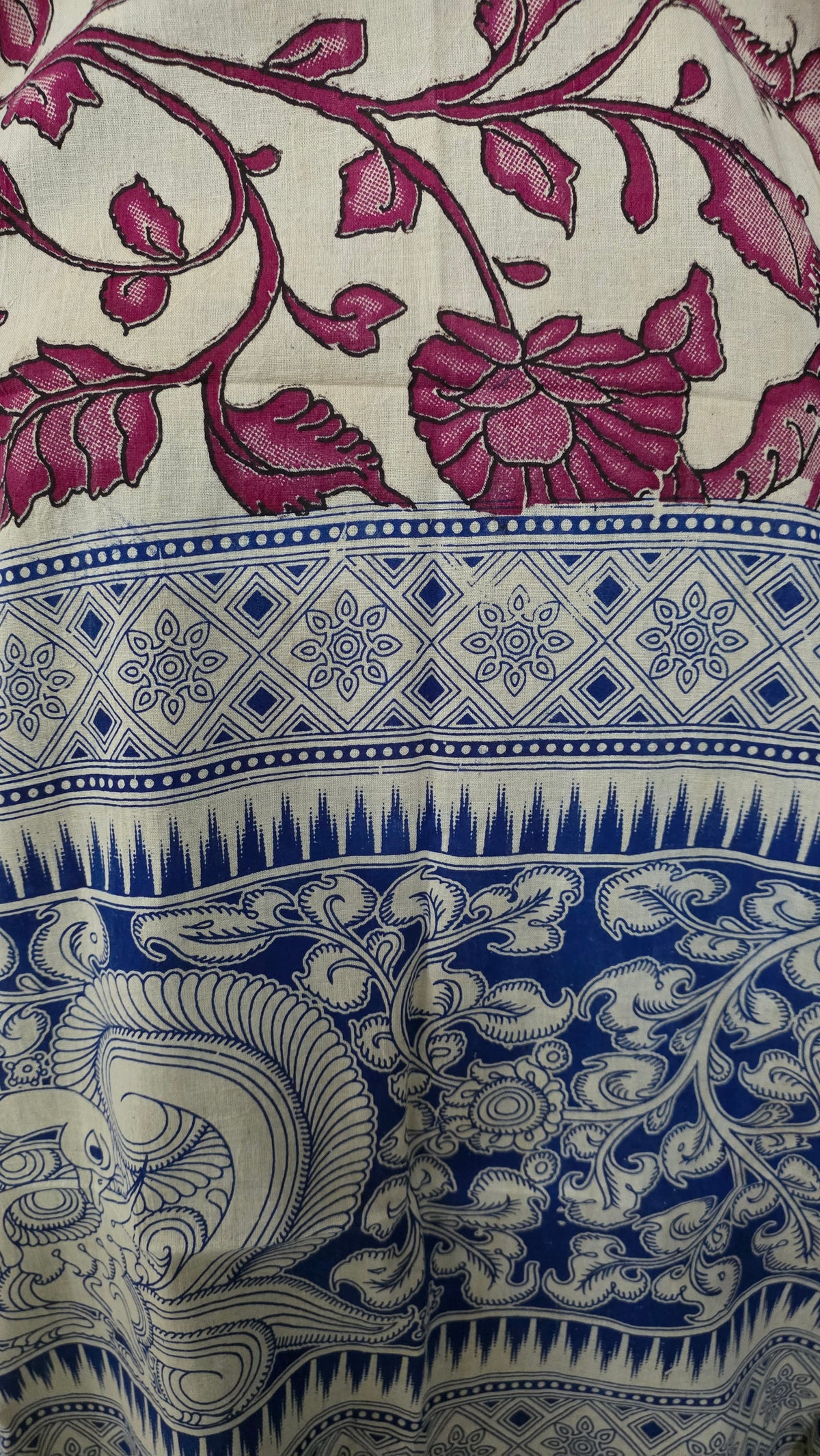 Onion Pink Kalamkari Cotton Salwar Kameez Dress Material