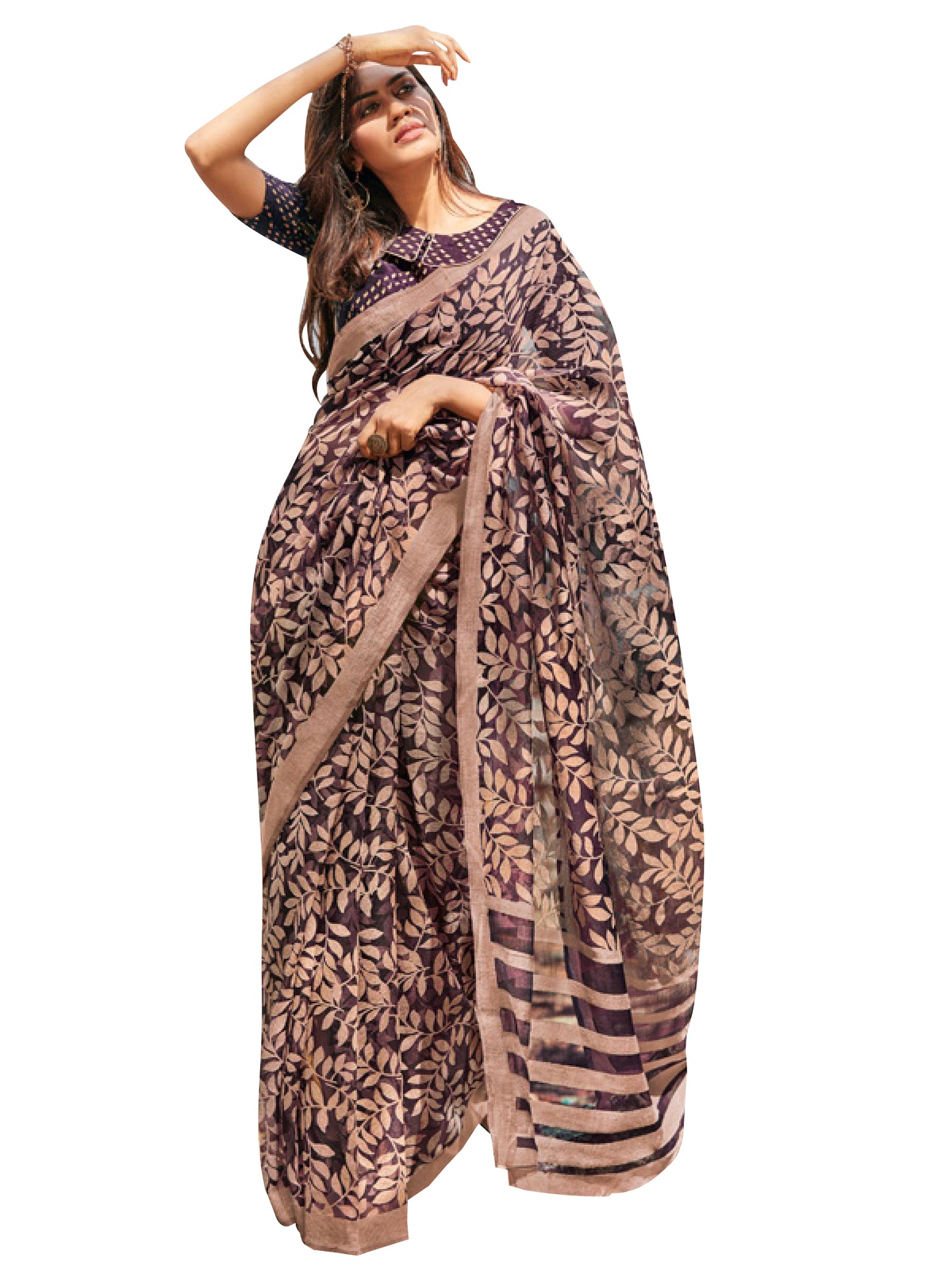 Wholesale Combo Set of 4 Kota Brasso Sarees with Floral Prints | Lightweight & Elegant