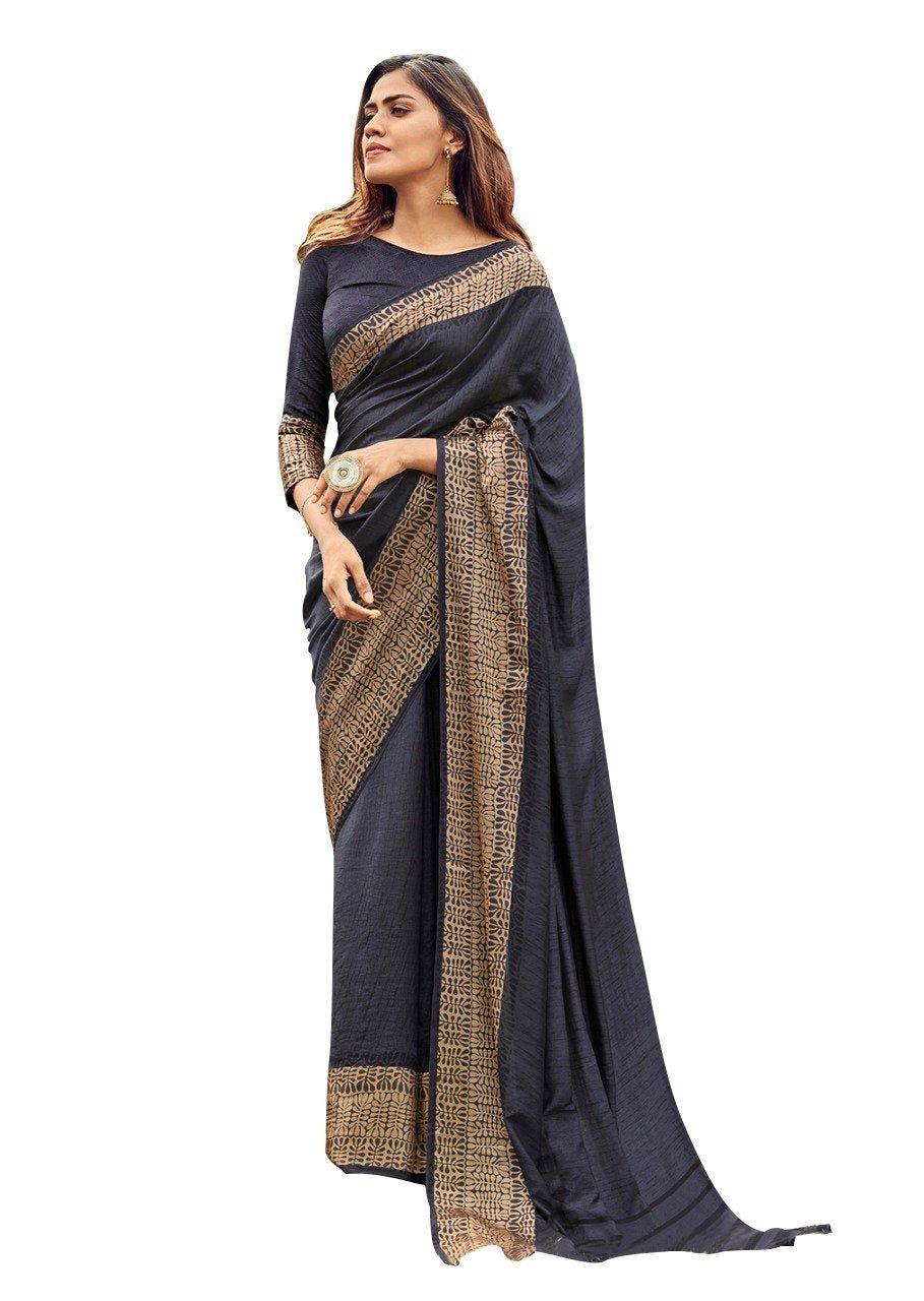 Wholesale Set of 3 Printed Crepe Sarees with Contrast Border – Lightweight Daily Wear Combo ana