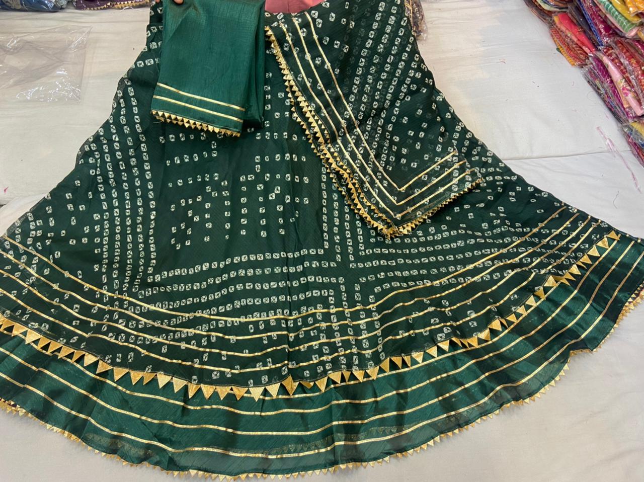 Latest Jaipur chunri style kota doriya gota patti lehenga gp01