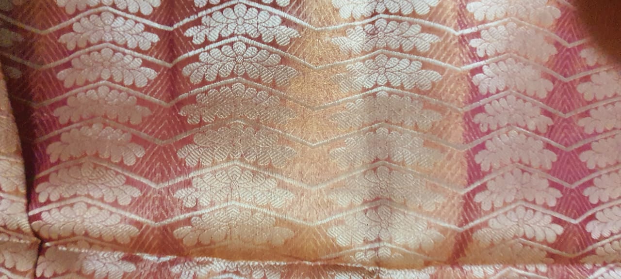 Pink Crush Tissue Banarasi Traditional saree MS02