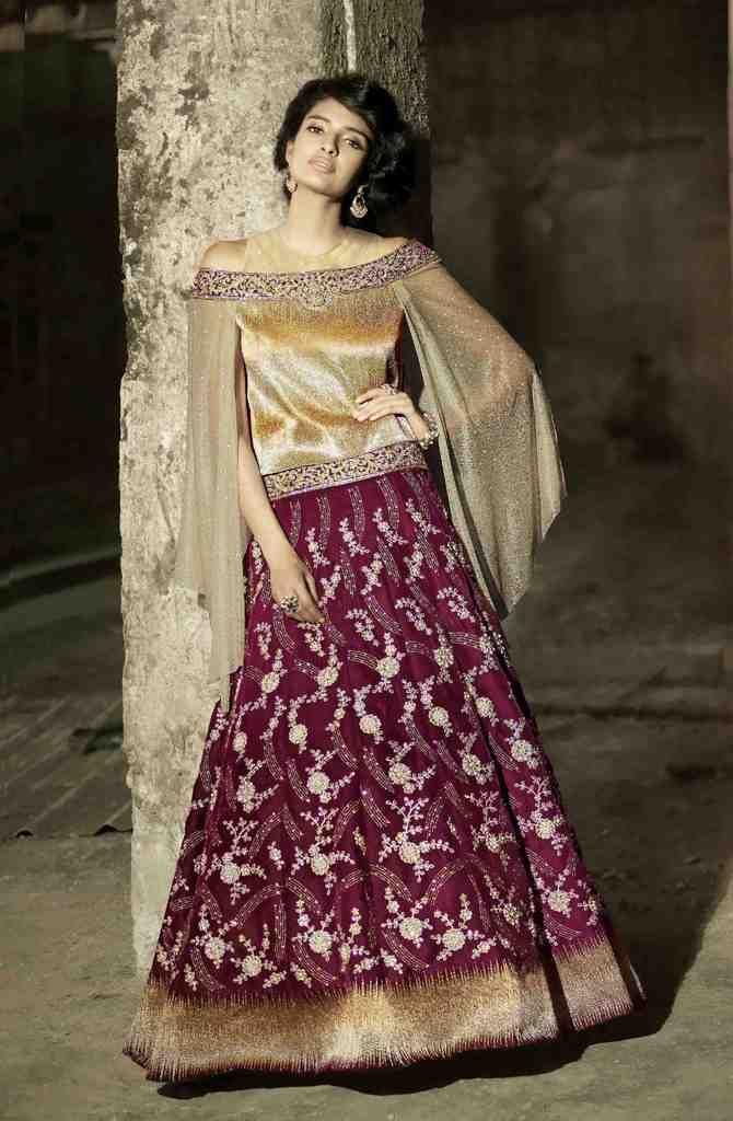 Heavy Wedding Velvet Pink Cream Lehenga Choli SC15005-Anvi Creations-Party Wear Lehenga Choli