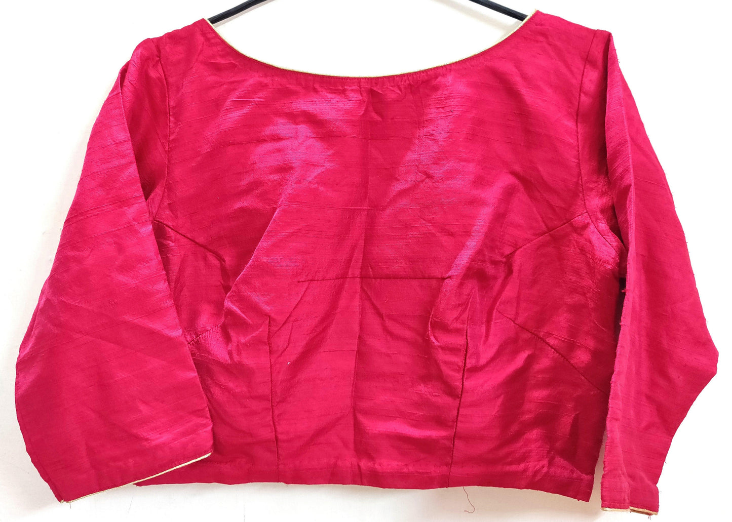 Designer Red Raw Silk Ready to Wear Blouse ACP10-Ethnic's By Anvi Creations-Blouse,Readymade Blouse