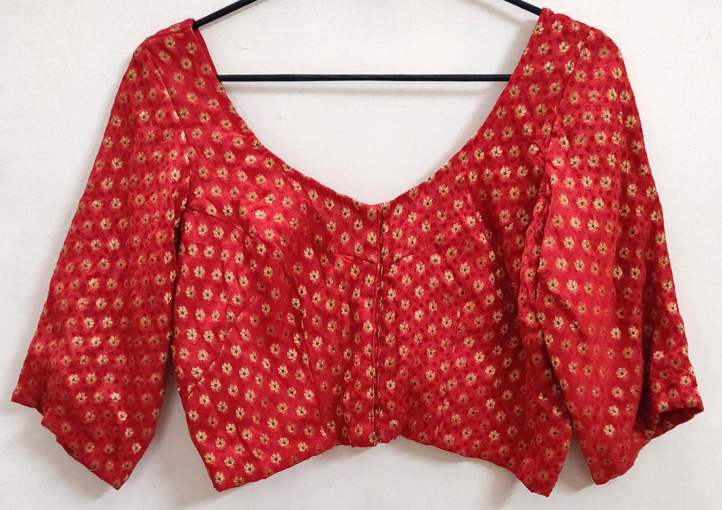 Designer Red Banarasi Weaven Georgette Ready to Wear Blouse ACP19-Ethnic's By Anvi Creations-Blouse,Readymade Blouse