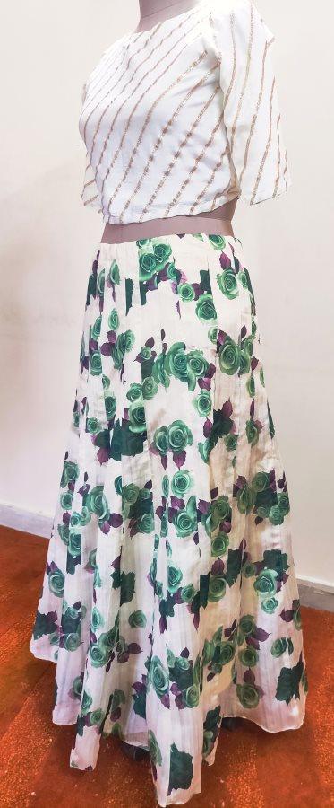 Designer Bhagalpuri Digital Printed Ready To Wear Lehenga Skirt Only ALC14 - Ethnic's By Anvi Creations