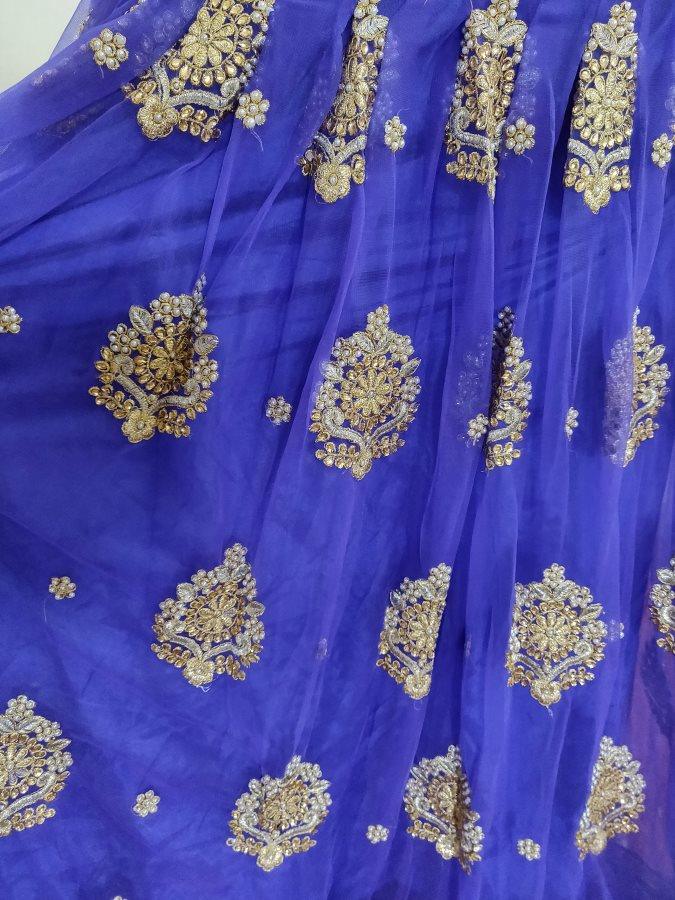 Designer Heavy Embroidered Royal Blue Ready To Wear Lehenga Skirt Only ALC27 - Ethnic's By Anvi Creations