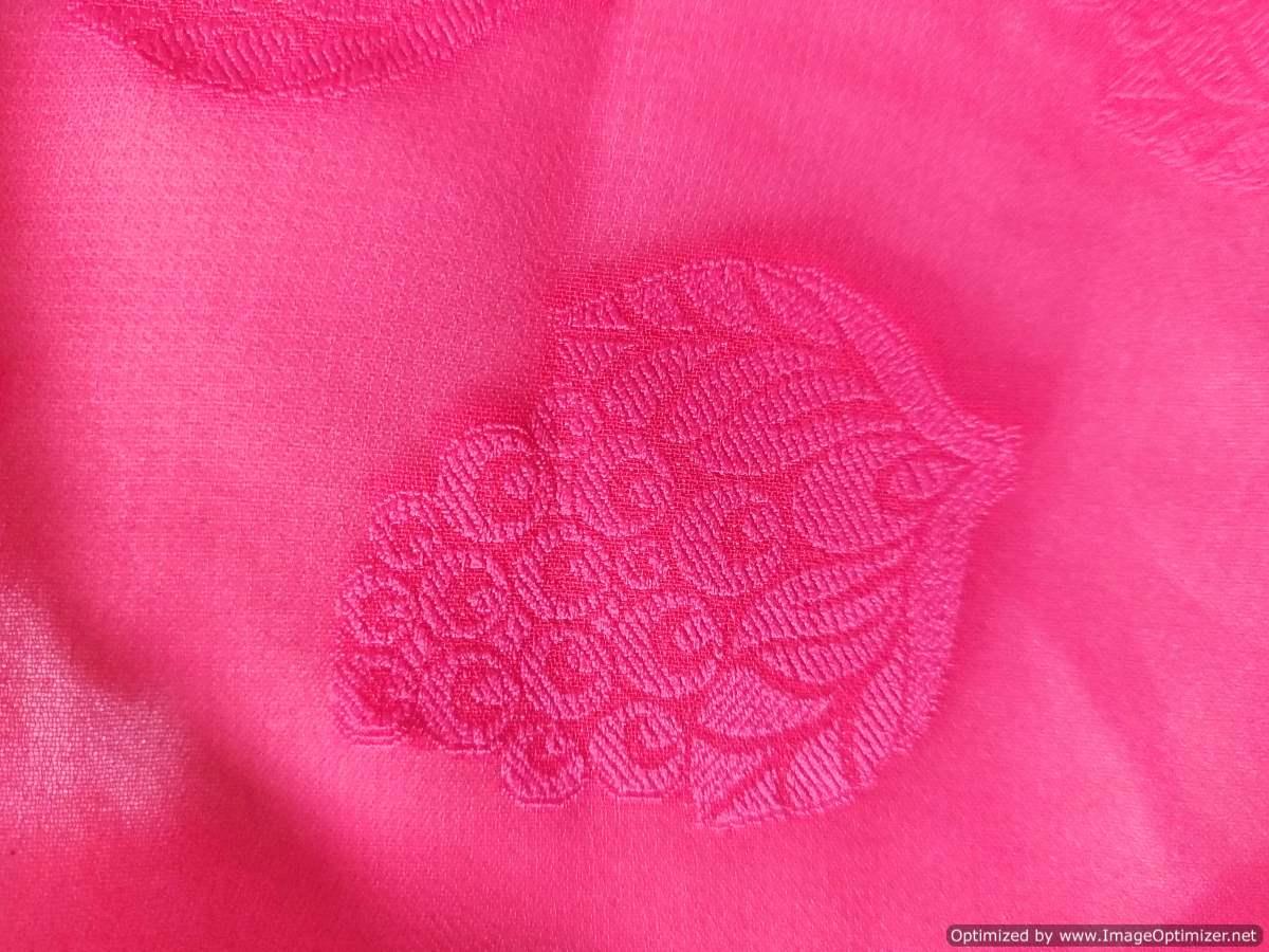 Designer Pink Georgette Jequard Fabric Pre Cut 6 Meters FAB144 - Ethnic's By Anvi Creations