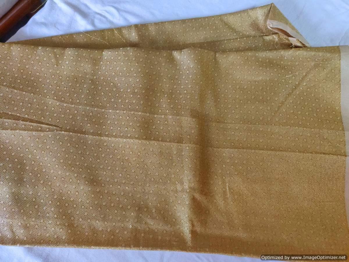 Golden Weaven Brocade Fabric FAB147 - Ethnic's By Anvi Creations