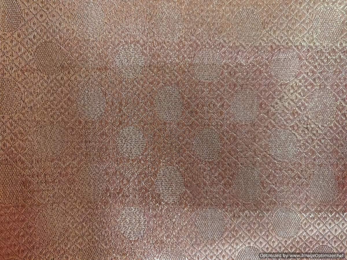 Copper Polka Weaven Brocade Fabric FAB148 - Ethnic's By Anvi Creations