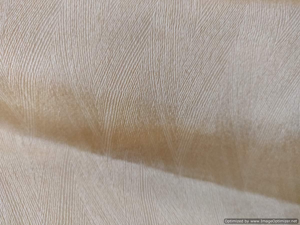 Designer Beige Teal Jequard Chiffon Fabric Pre Cut 6 Meters FAB175 - Ethnic's By Anvi Creations