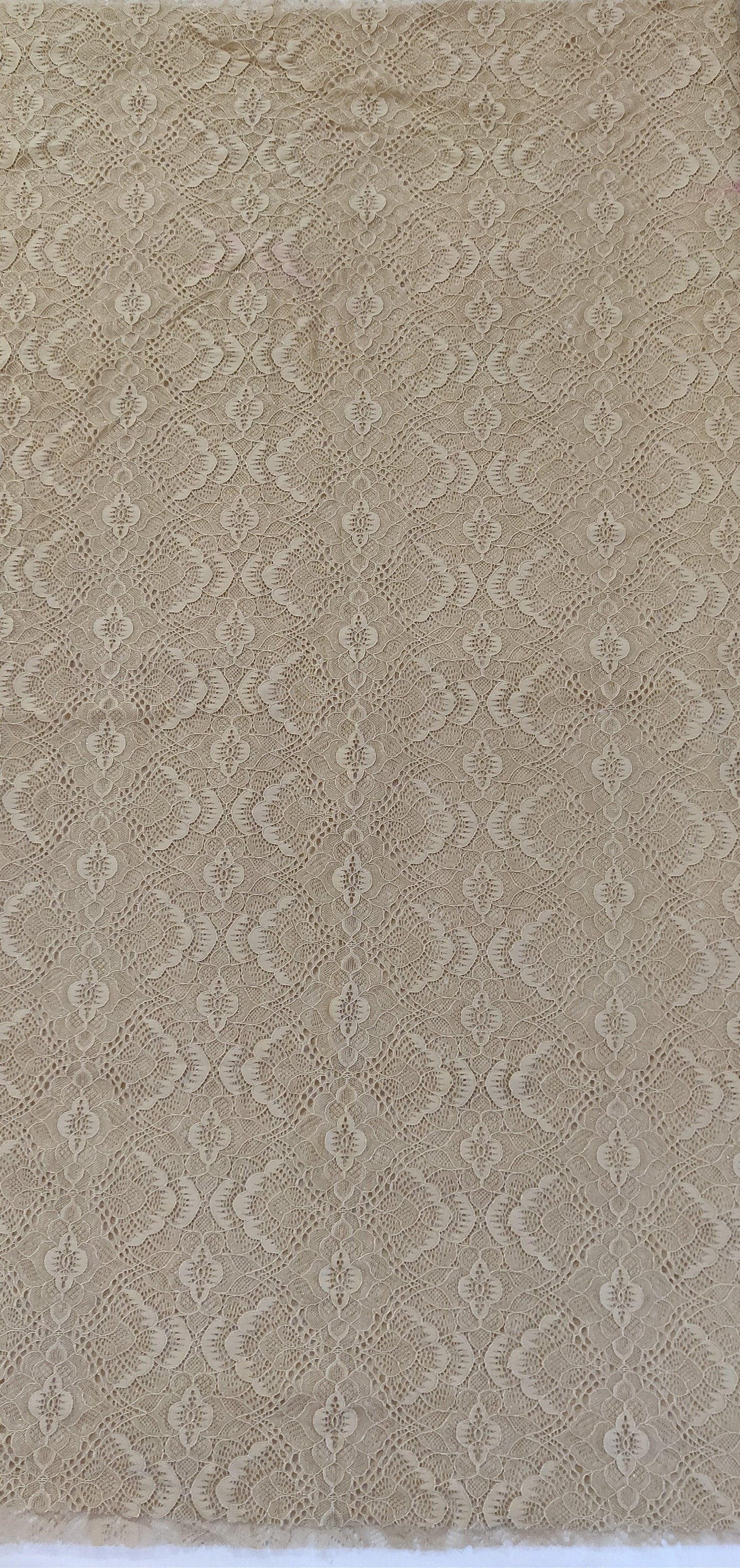 Beige Crochet Net Fabric Pre Cut 1 Meter FAB90-Anvi Creations-Fabric