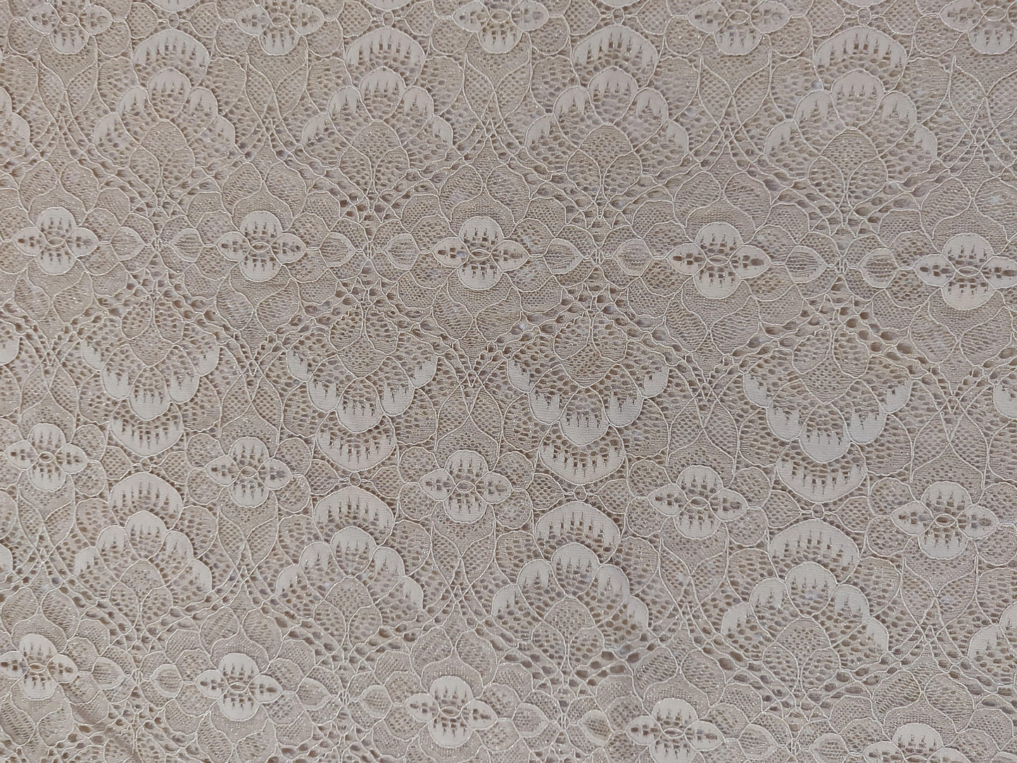 Beige Crochet Net Fabric Pre Cut 1 Meter FAB90-Anvi Creations-Fabric