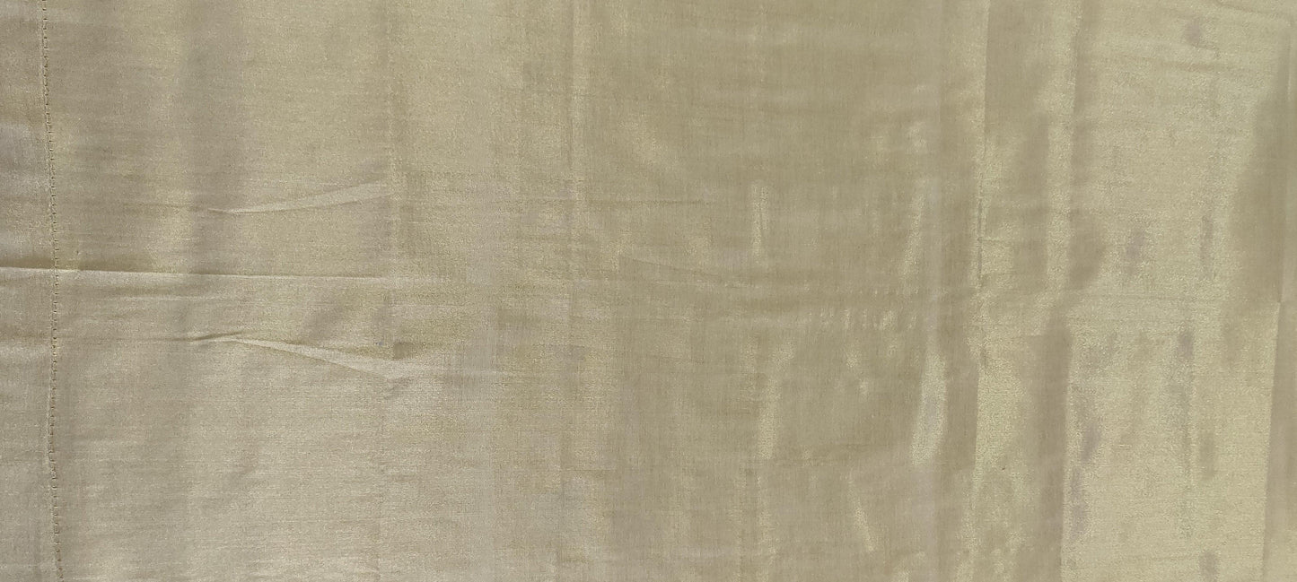 Gold Plain Silk blend Solid Pre Cut 1 Meter FAB98-Anvi Creations-Fabric