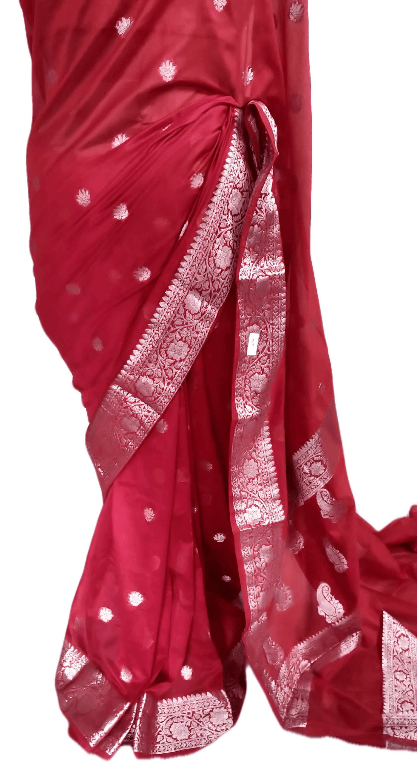 Red Semi Silk Weaven Banarasi Saree FASS01 - Ethnic's By Anvi Creations