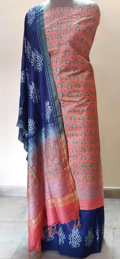 Exclusive Katan Cotton Silk Screen Printed Unstitched Suit KCSS01 - Ethnic's By Anvi Creations