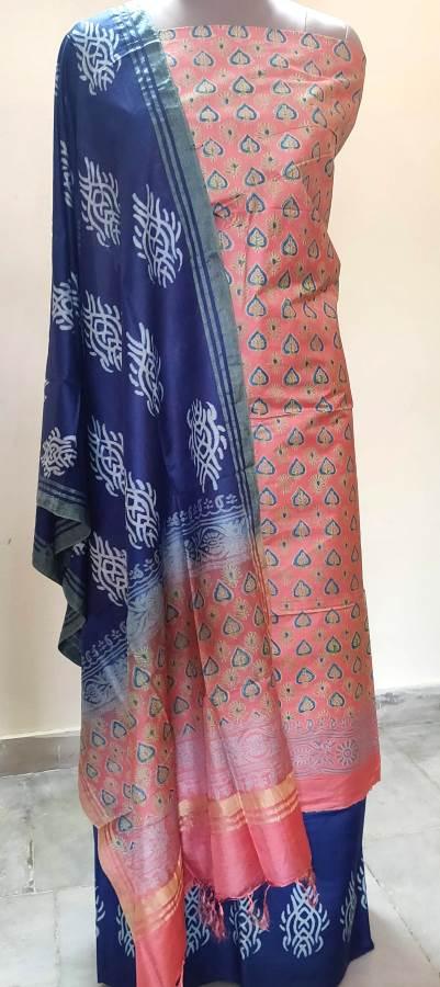 Exclusive Katan Cotton Silk Screen Printed Unstitched Suit KCSS01 - Ethnic's By Anvi Creations