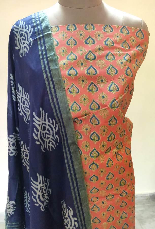 Exclusive Katan Cotton Silk Screen Printed Unstitched Suit KCSS01 - Ethnic's By Anvi Creations