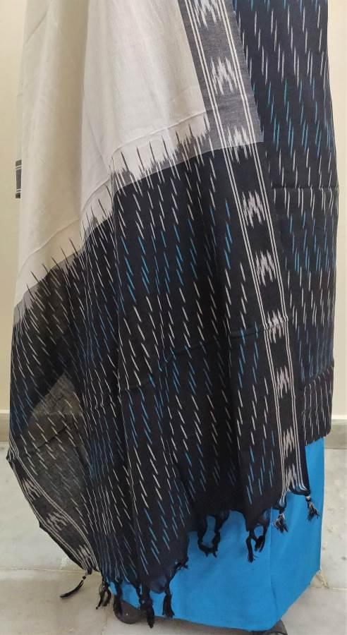 Pochampally Single Ikkat Black Cotton Dress Material SVIK10 - Ethnic's By Anvi Creations