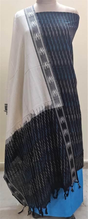 Pochampally Single Ikkat Black Cotton Dress Material SVIK10 - Ethnic's By Anvi Creations