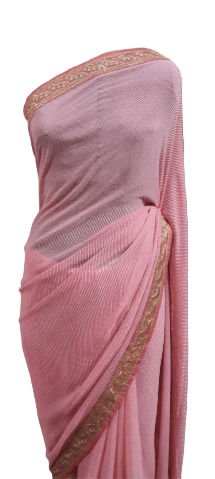 Pink Lehariya Printed Saree with Embroidered Blouse VH27 - Ethnic's By Anvi Creations