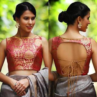 101 Stunning Saree Blouse Back Neck Designs - Ethnic's By Anvi Creations