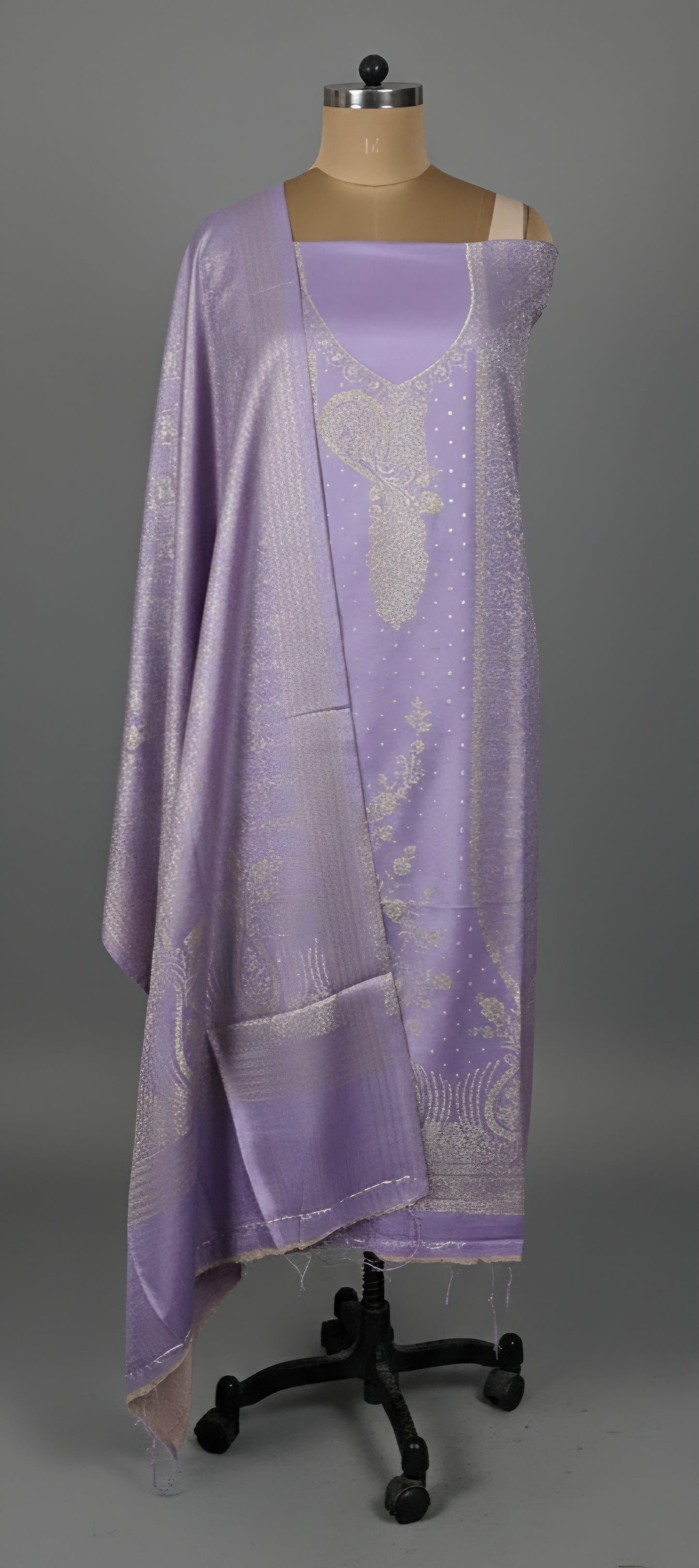 Jamawar Pashmina Weaving Three Piece Dress Material Suit | Premium Winter Ethnic Wear EVP9