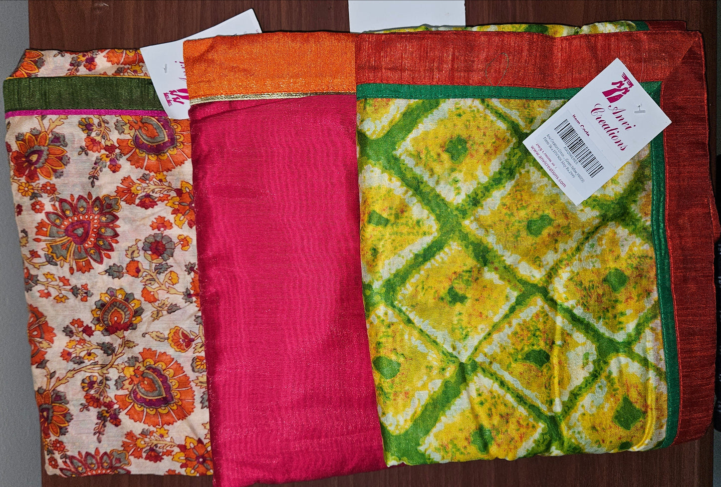 Wholesale Set of 3 Printed Cotton Silk Sarees – Lightweight & Elegant Daily Wear Collection HW