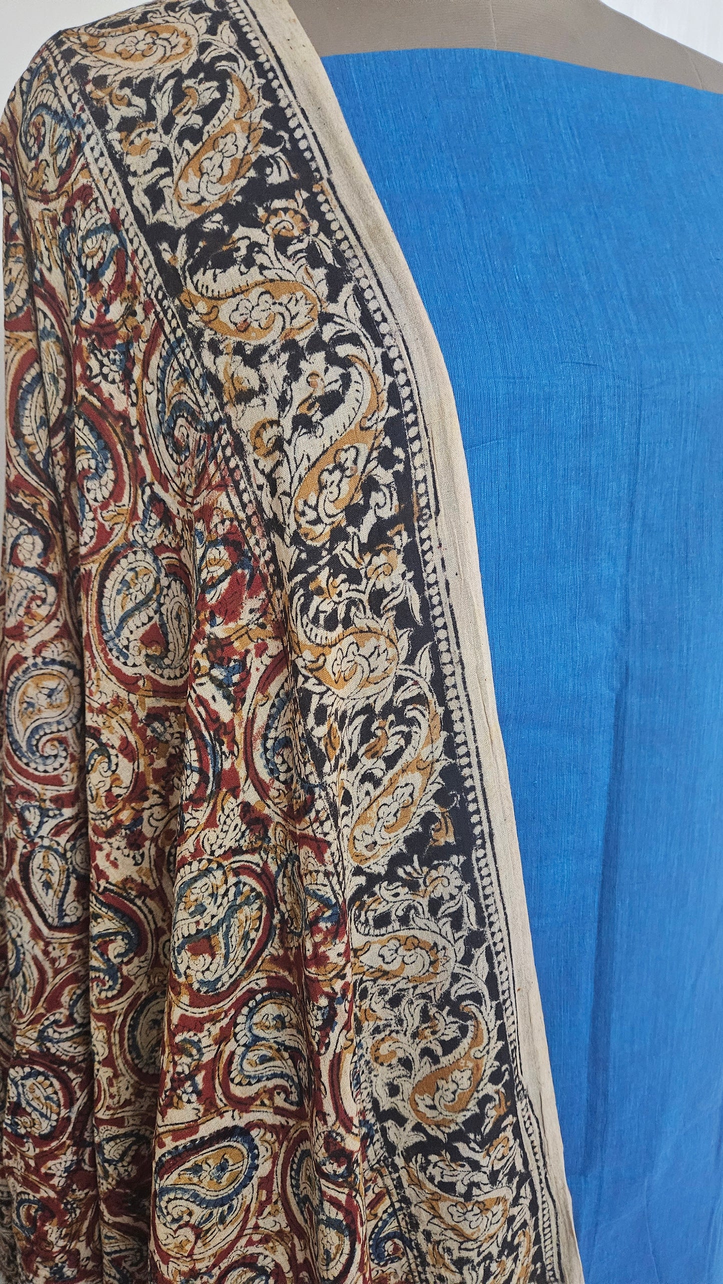 Blue Kalamkari Salwar Kameez Dress Material