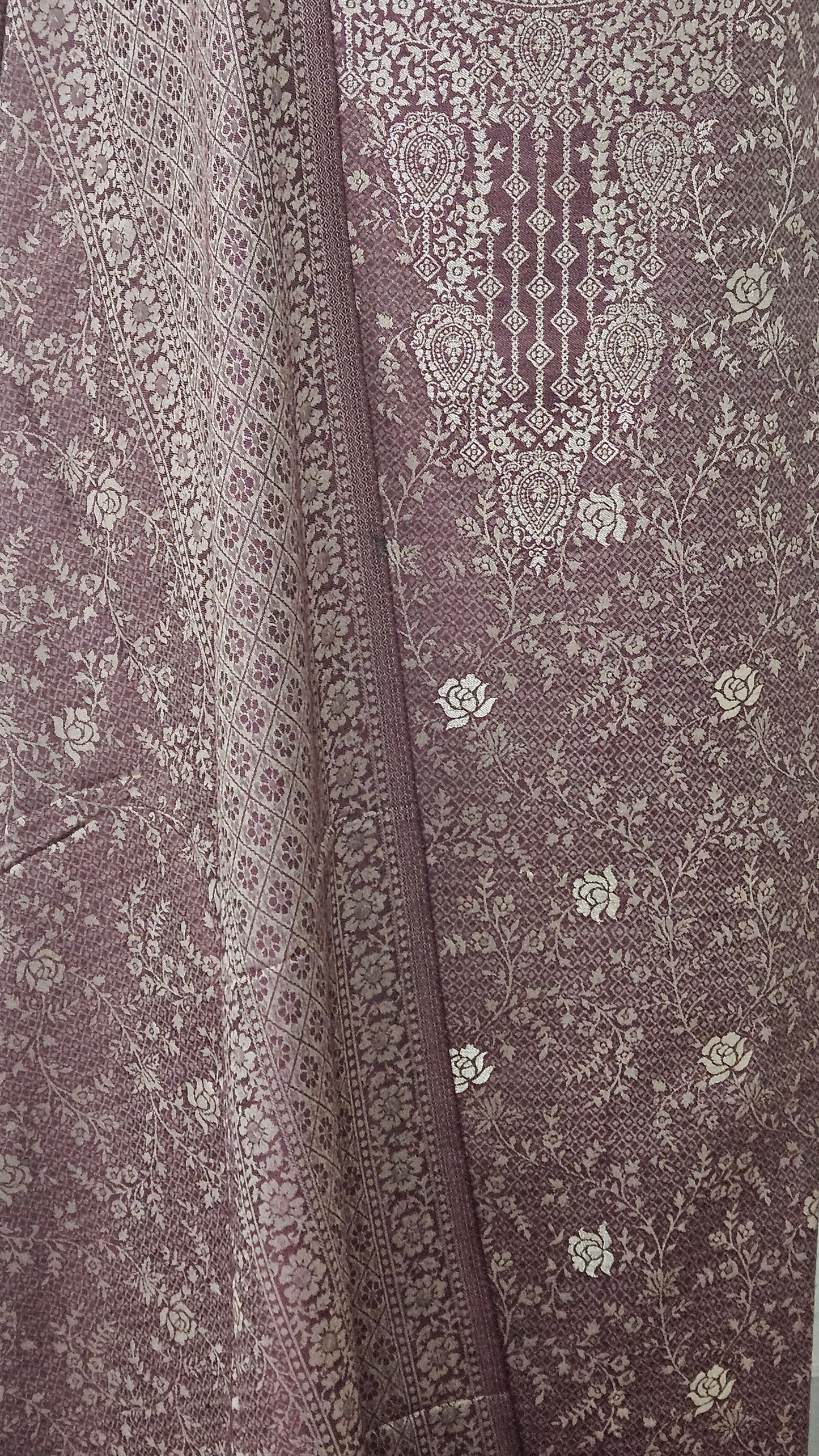 Jamawar Pashmina Weaving Three Piece Dress Material Suit | Premium Winter Ethnic Wear EVP5