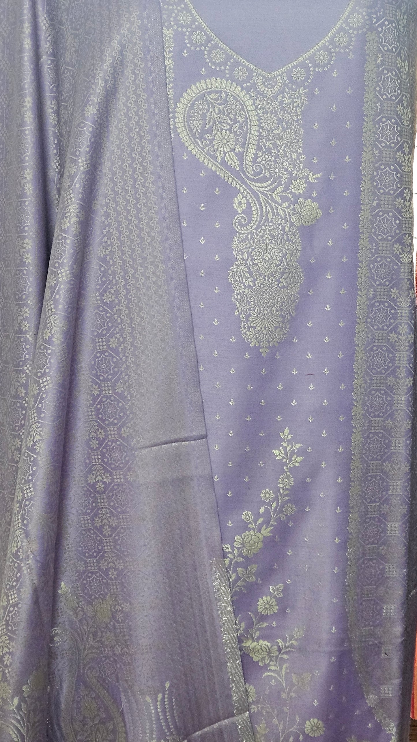 Jamawar Pashmina Weaving Three Piece Dress Material Suit | Premium Winter Ethnic Wear EVP9