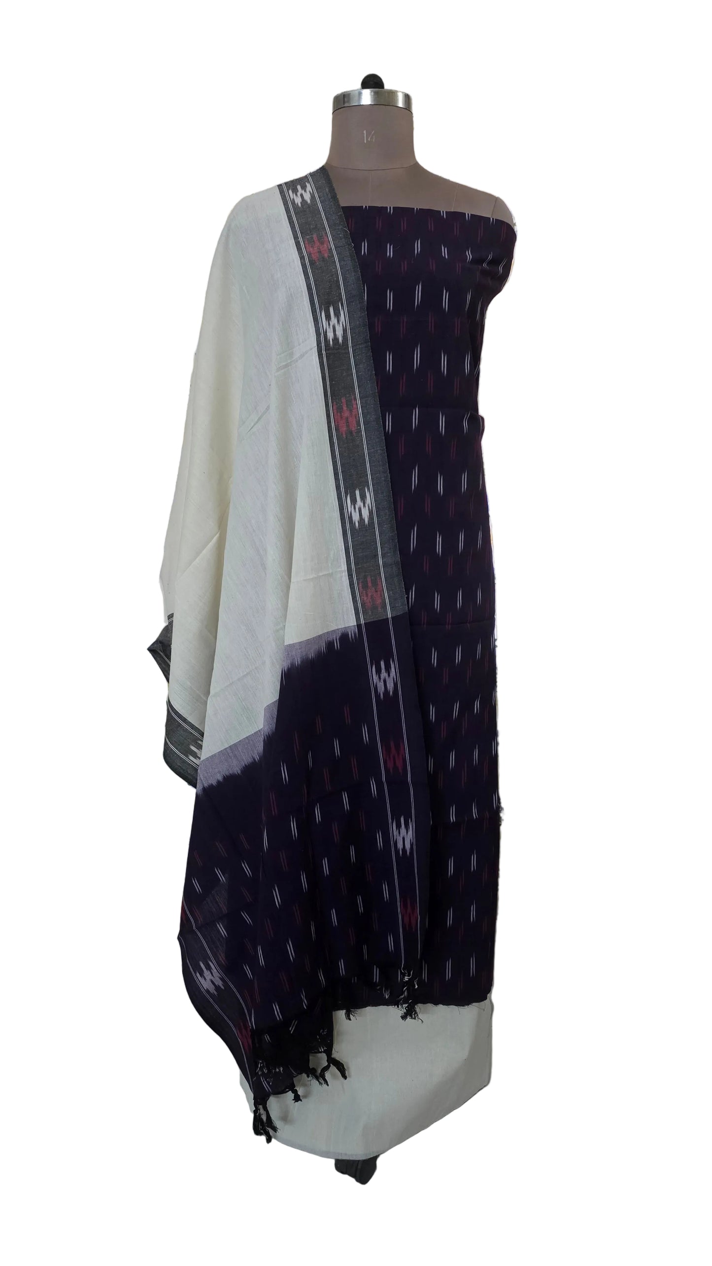 Pochampally Single Ikkat Purple Cotton Dress Material GIK19