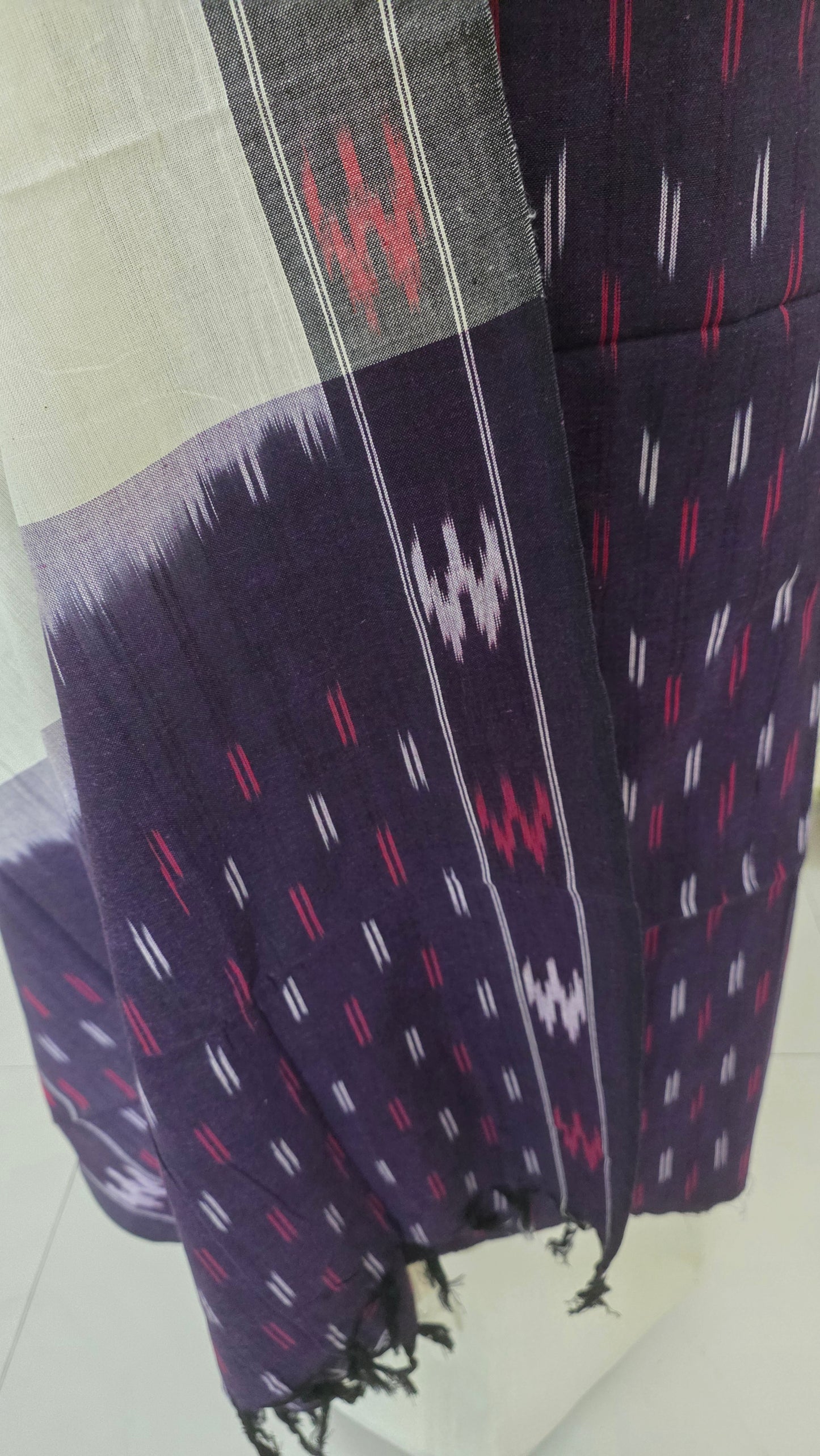 Pochampally Single Ikkat Purple Cotton Dress Material GIK19