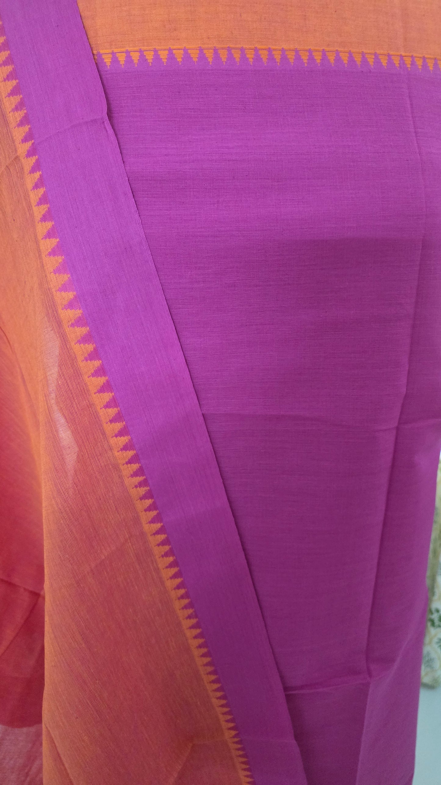 Purple Handloom Pure South Cotton Suit Dress Material