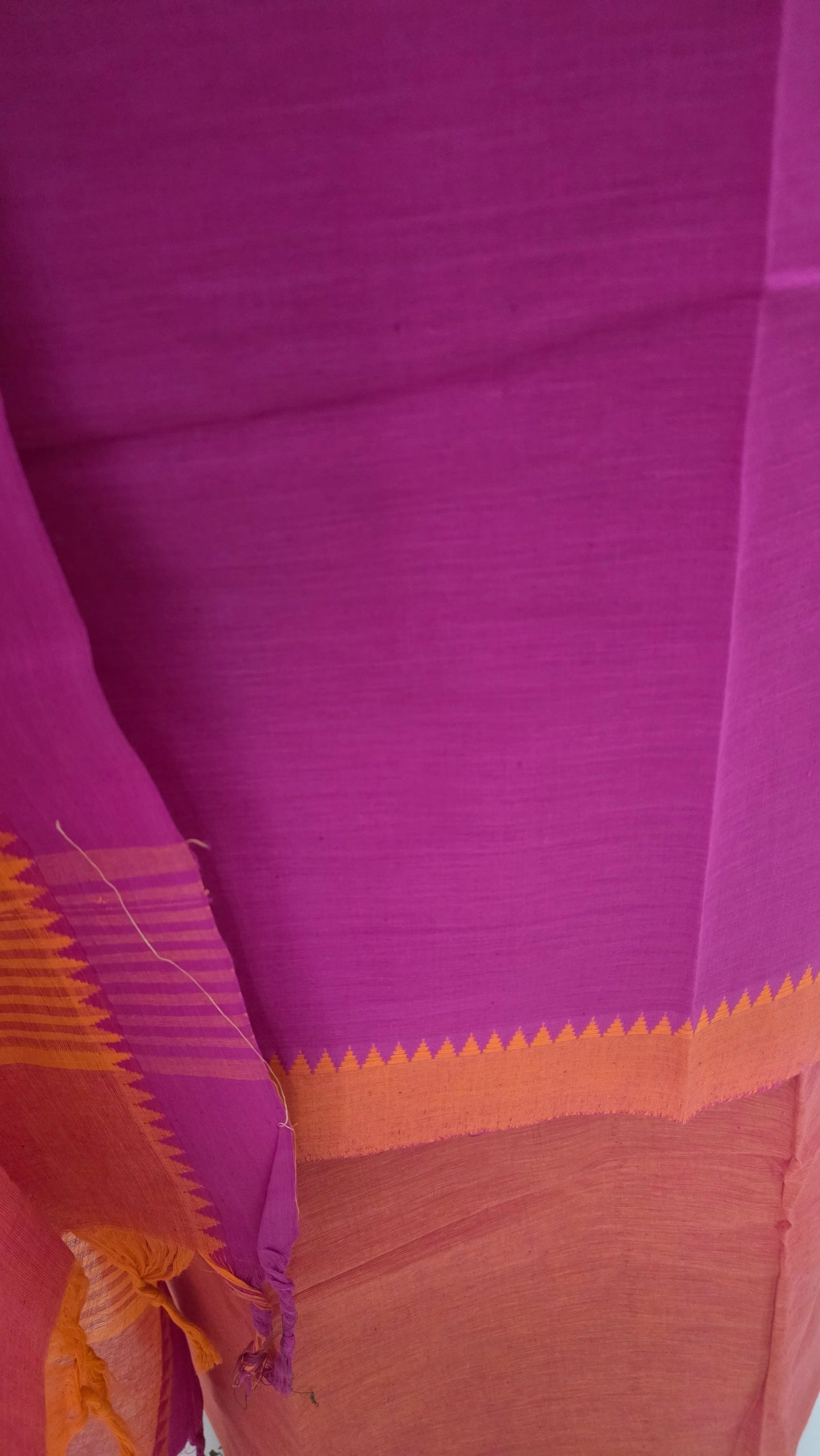 Purple Handloom Pure South Cotton Suit Dress Material