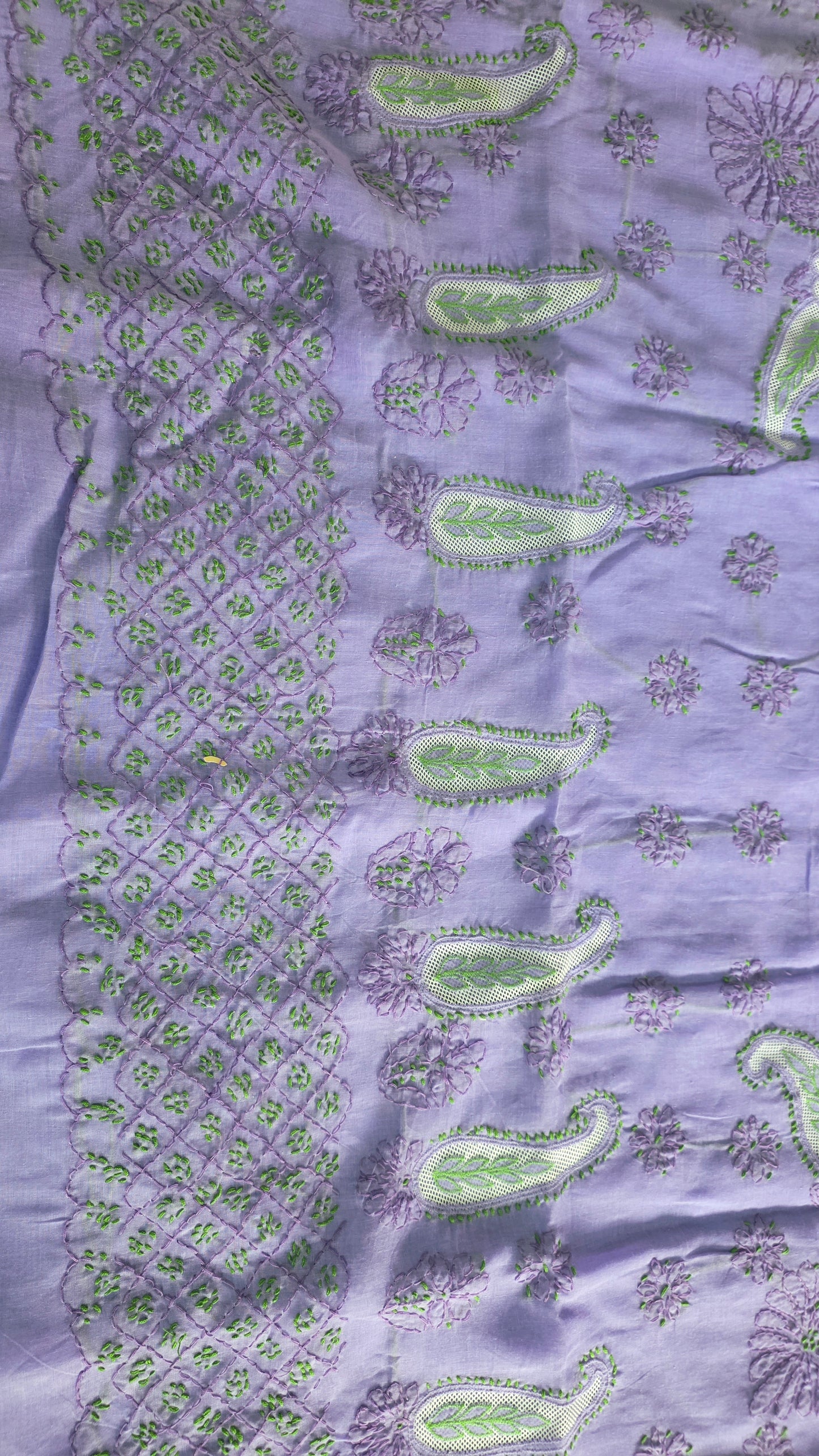 Pure Cotton Jaali work Lakhnavi Chikankari saree