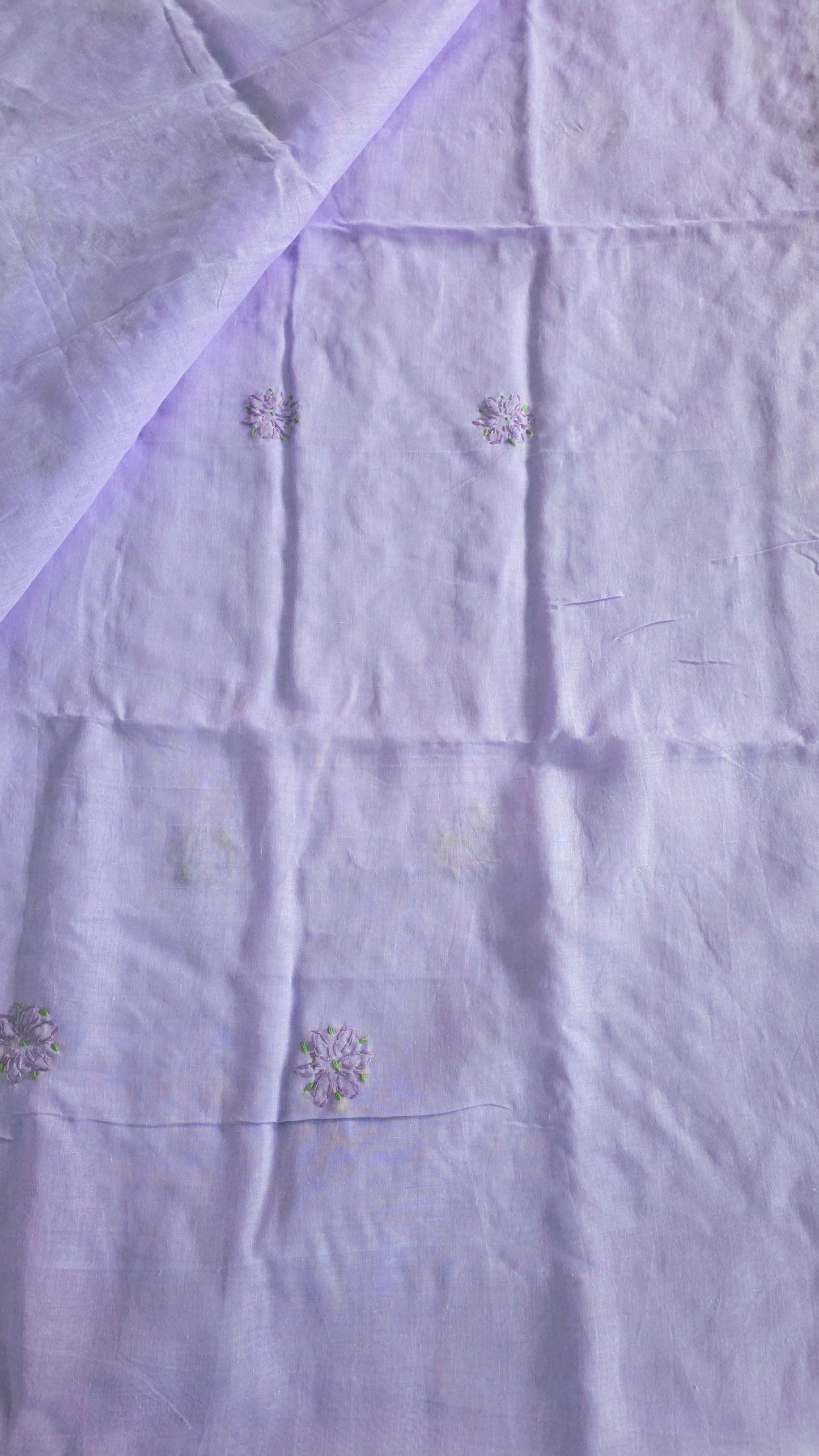 Pure Cotton Jaali work Lakhnavi Chikankari saree