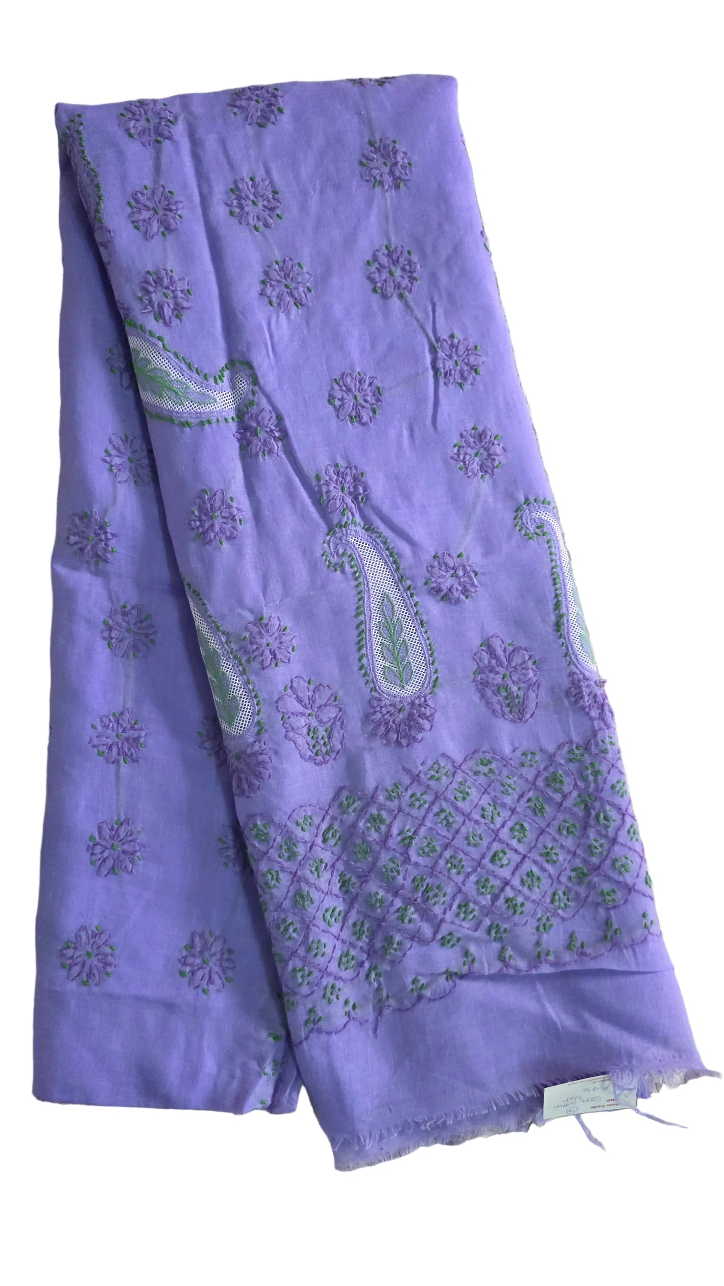 Pure Cotton Jaali work Lakhnavi Chikankari saree