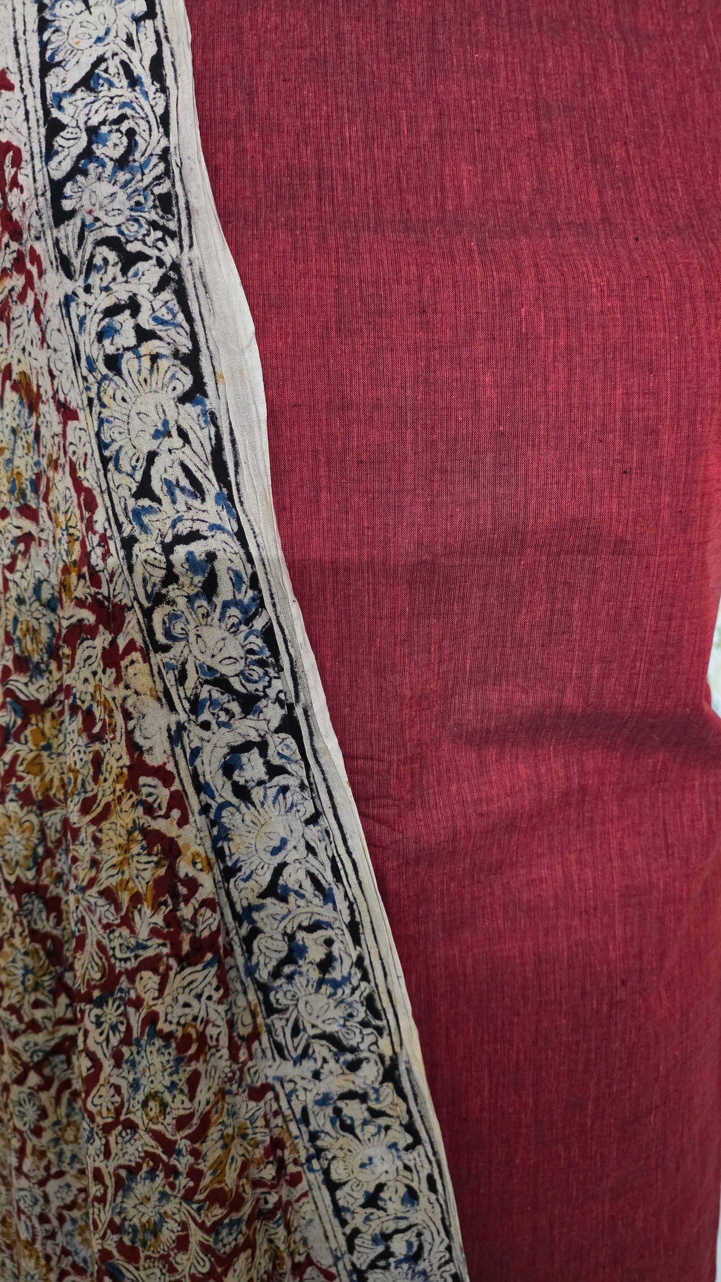 Maroon Kalamkari Salwar Kameez Dress Material
