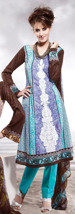 Cotton Blue Salwar Kameez Dress Material SC8139C