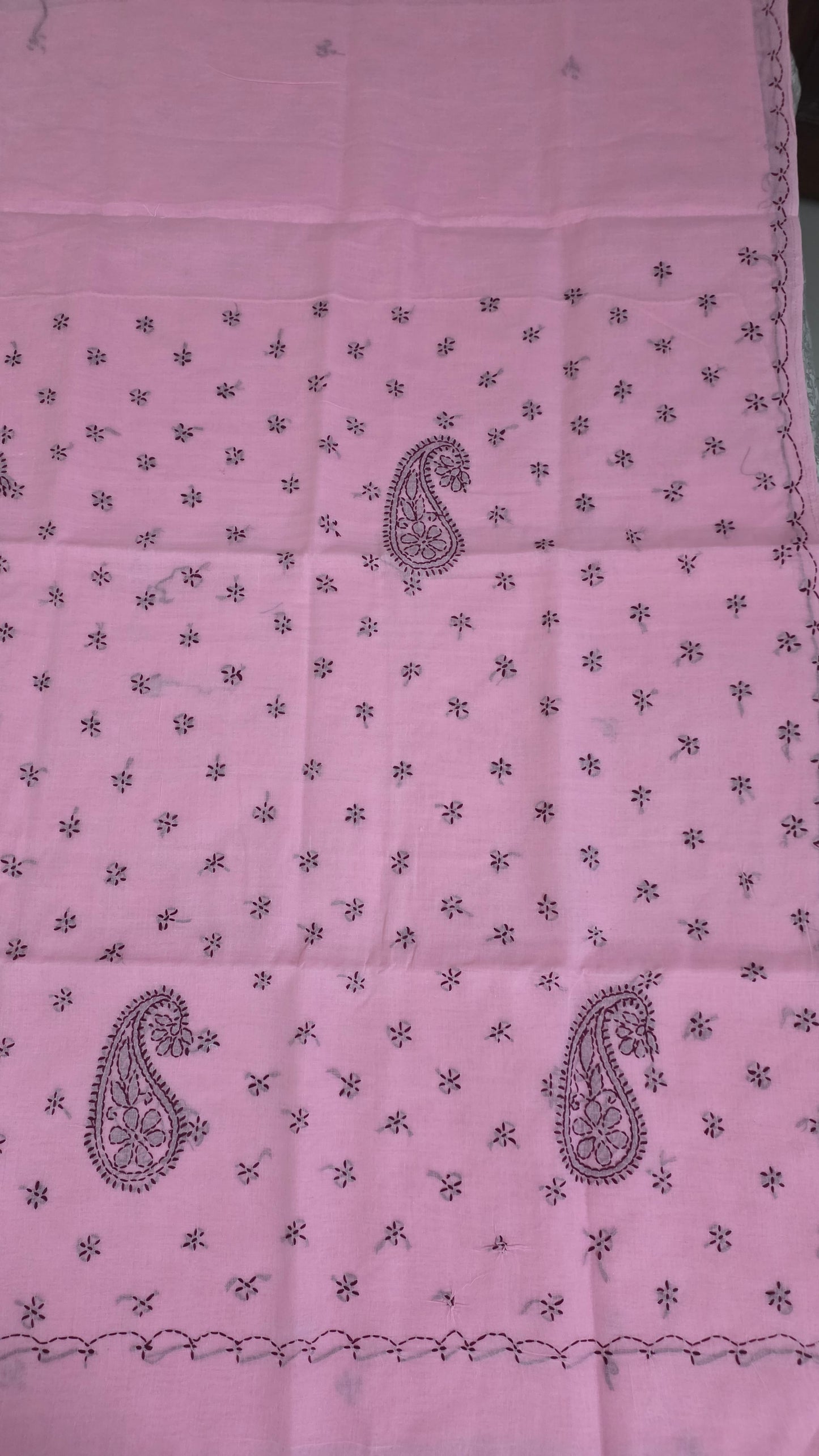 Pure Cotton Hand Work Lakhnavi Chikankari saree