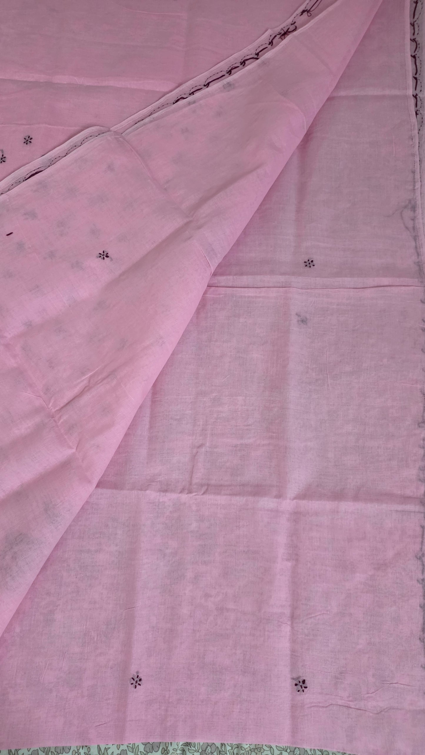 Pure Cotton Hand Work Lakhnavi Chikankari saree