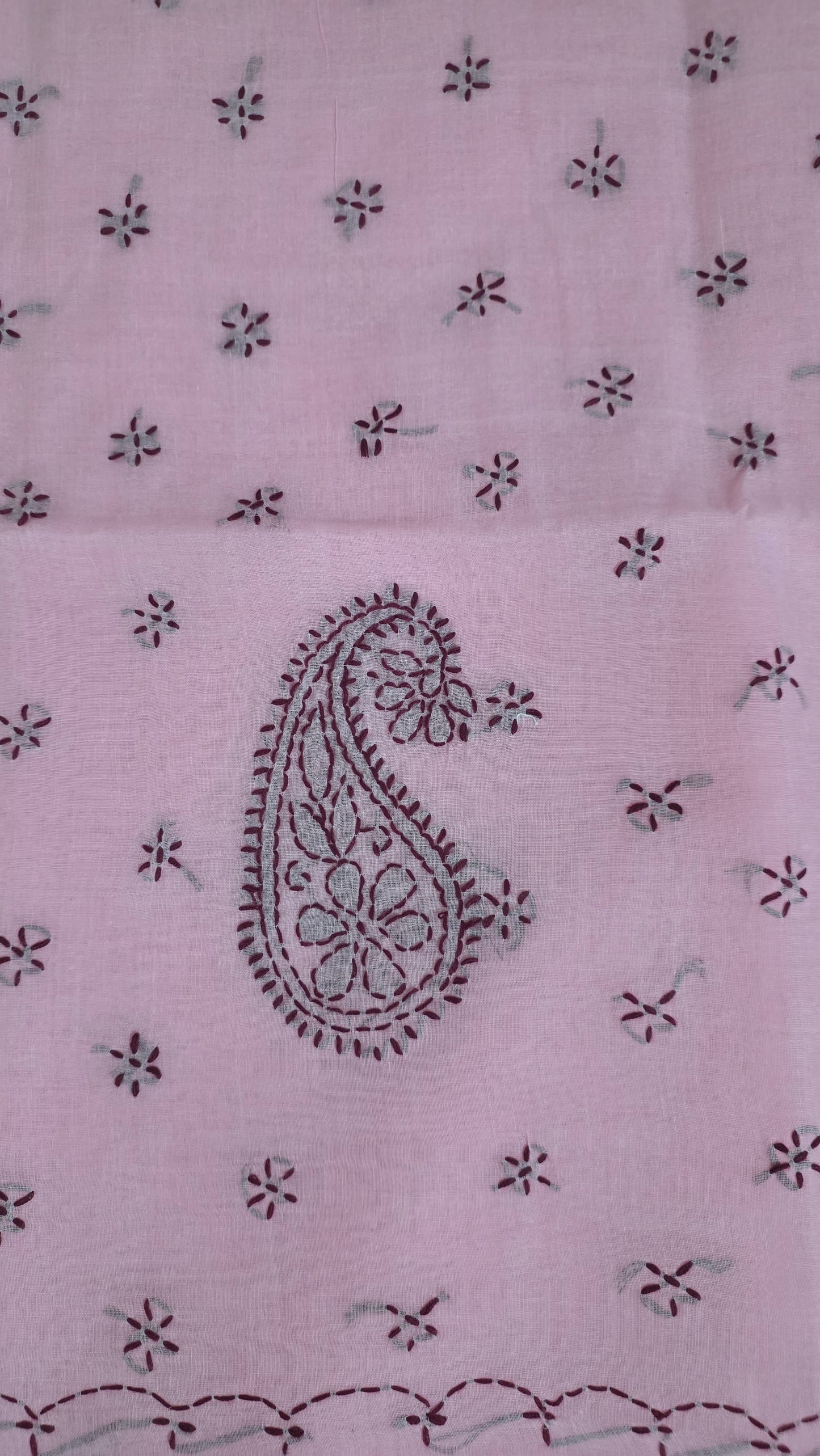 Pure Cotton Hand Work Lakhnavi Chikankari saree