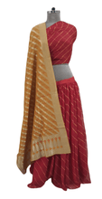Load image into Gallery viewer, Festive Red Leheriya Lehenga Choli ALC37