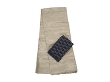 Charger l&#39;image dans la galerie, Golden Tissue Linen Cotton Saree with ikkat Cotton Blouse BHR08