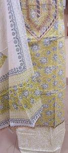 Jaipuri Cotton Printed Suit with Gotta Patti work EV13
