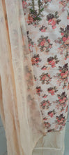 Charger l&#39;image dans la galerie, Peach Floral Printed Linen Cotton Suit EV14