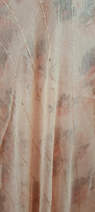 Peach Floral Printed Linen Cotton Suit EV17