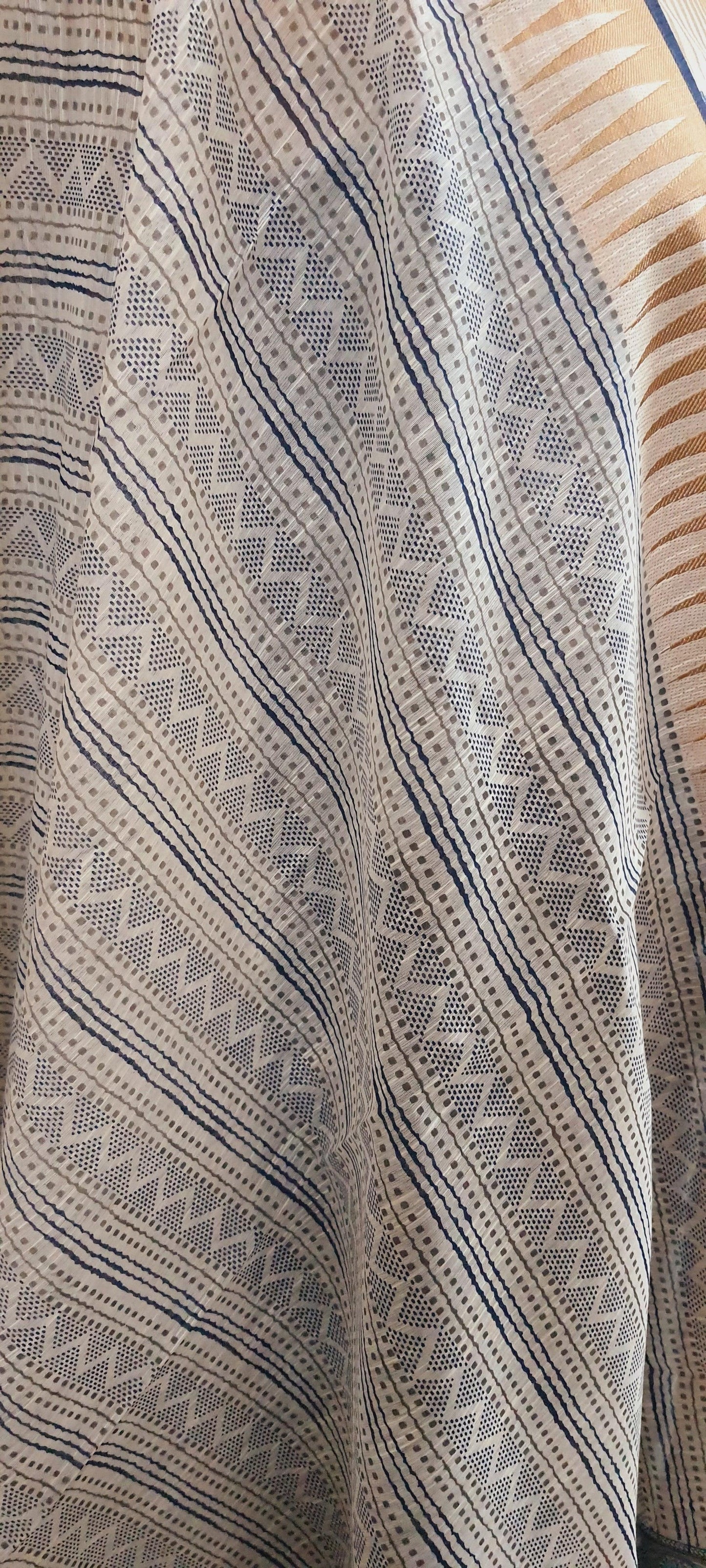Light Blue Handloom Border Printed Cotton Suit EV19 - Ethnic's By Anvi Creations