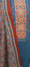 Load image into Gallery viewer, Cotton Kantha Kurta with Ajrakh Dupatta Suit EV22